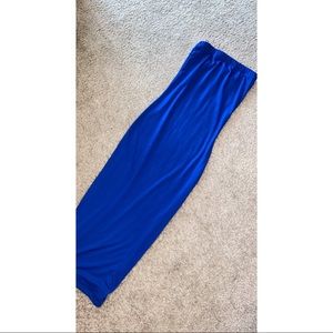Blue tube dress